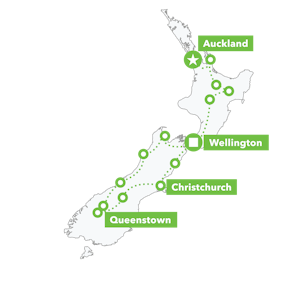 Legendary NZ Tour  map